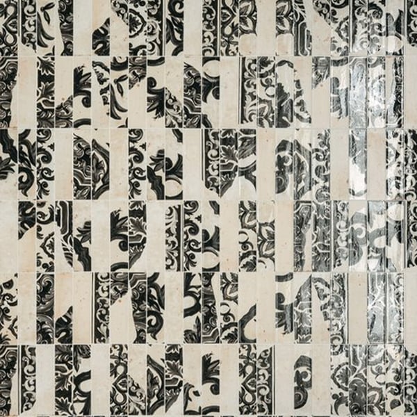 Πλακάκι Fregio Nero Maiolica 6x24 cm Marca Corona